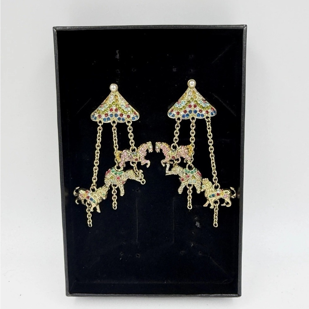 Heidi Daus Colorful Swarovski Crystal Carousel Earrings